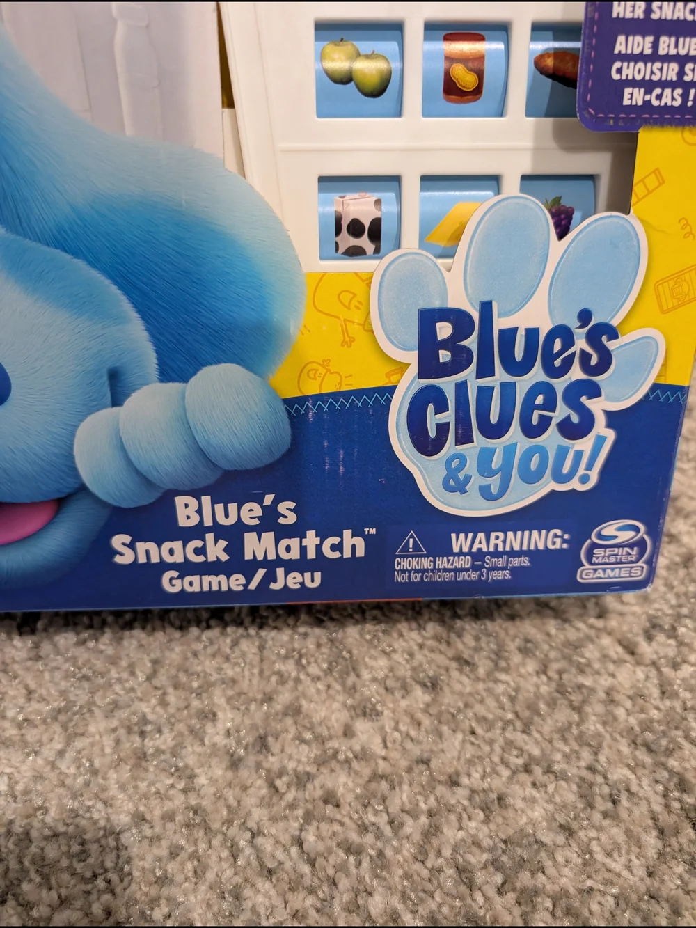 NIB Nickelodeon Blue's Clues Snack Match Game by Spin Master Games